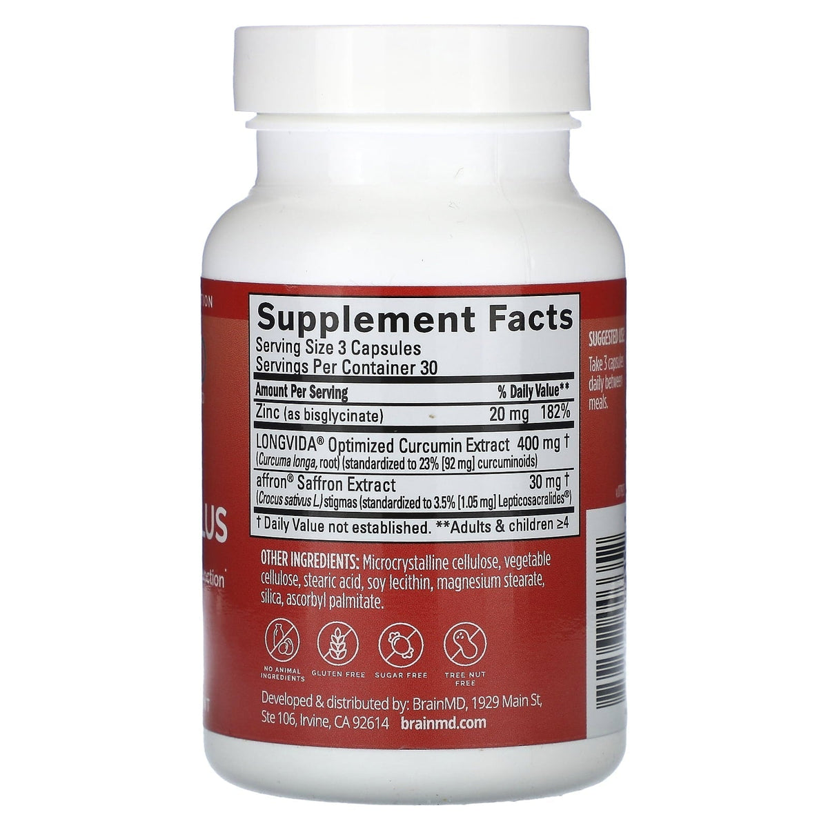 BrainMD Happy Saffron Plus, 90 Vegan Capsules
