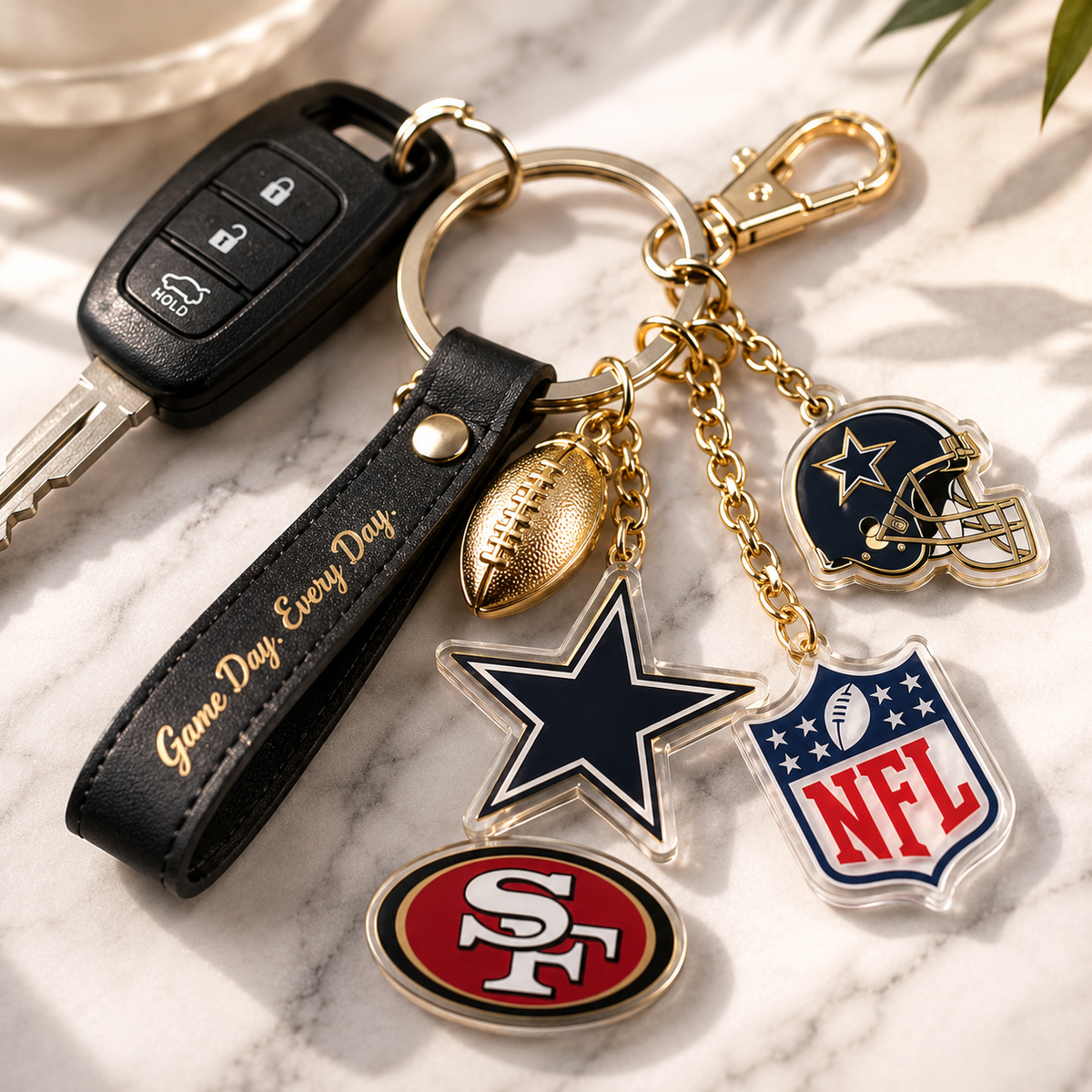 🏈 Designed for all 32 NFL teams — Team Good Luck Energy Keychain 📿🍀