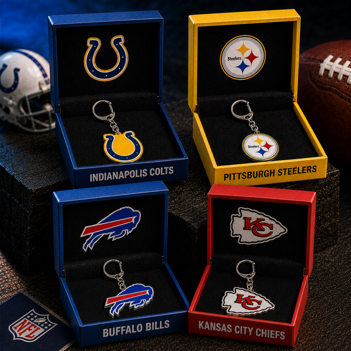 🏈 Designed for all 32 NFL teams — Team Good Luck Energy Keychain 📿🍀