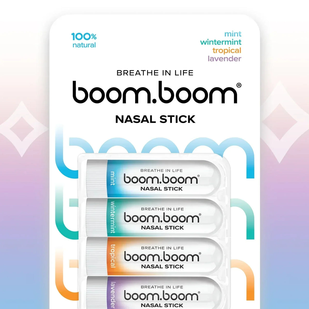 Nasal Stick (4 Pack) | Boosts Focus + Enhances Breathing | Aromatherapy Inhaler Made with Essential Oils