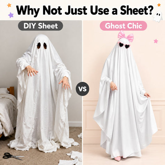 👻 The Viral Sheet Ghost Costume Set : Zero Effort, Maximum Spooky Vibe. ✨