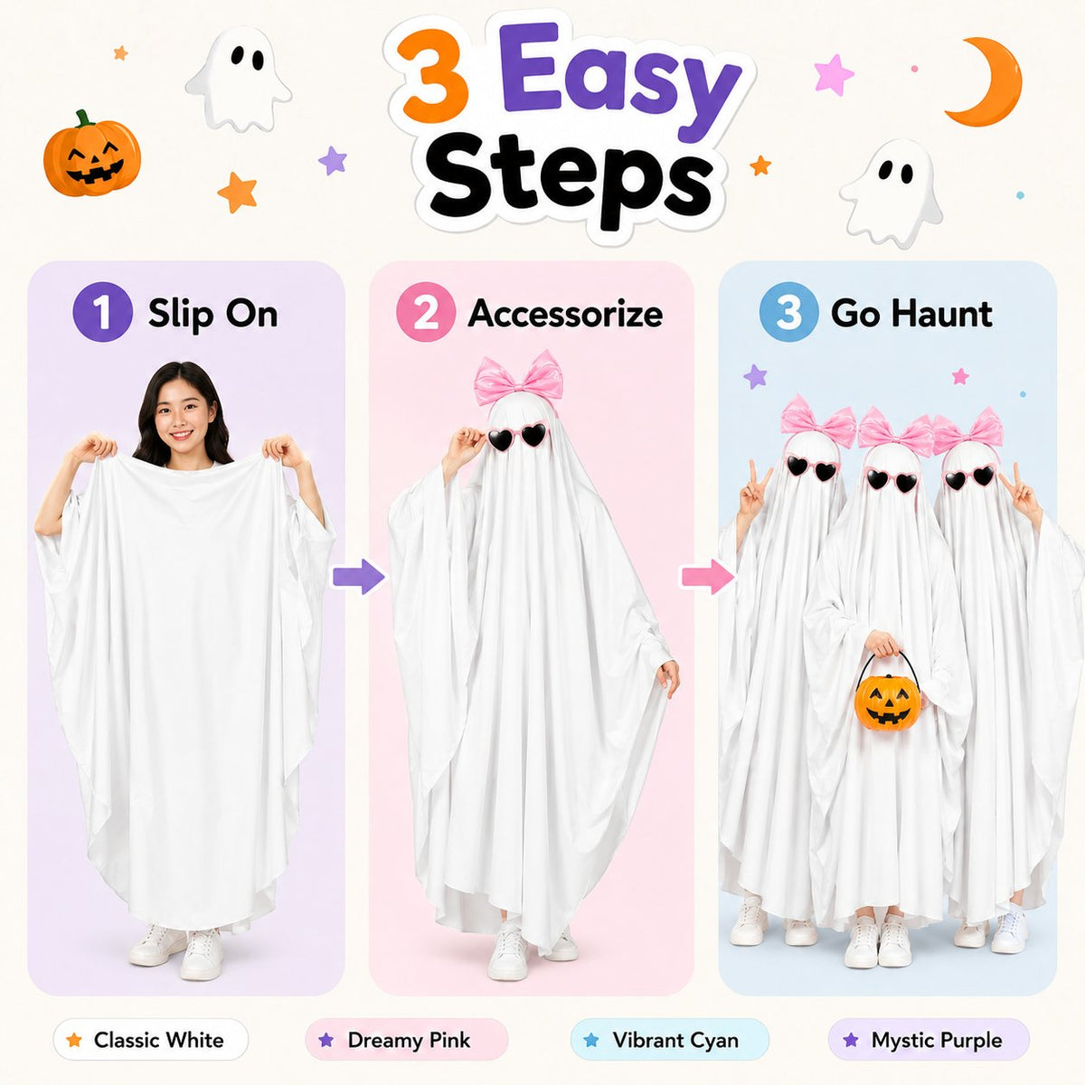 👻 The Viral Sheet Ghost Costume Set : Zero Effort, Maximum Spooky Vibe. ✨