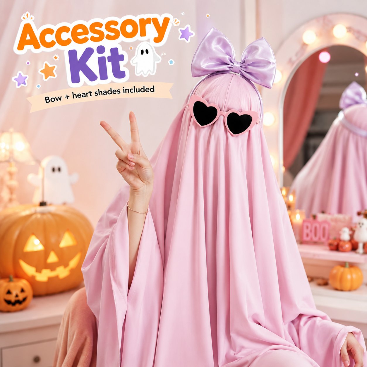 👻 The Viral Sheet Ghost Costume Set : Zero Effort, Maximum Spooky Vibe. ✨
