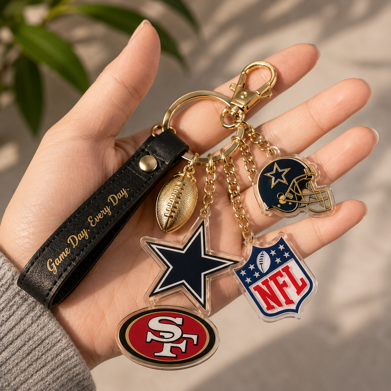 🏈 Designed for all 32 NFL teams — Team Good Luck Energy Keychain 📿🍀